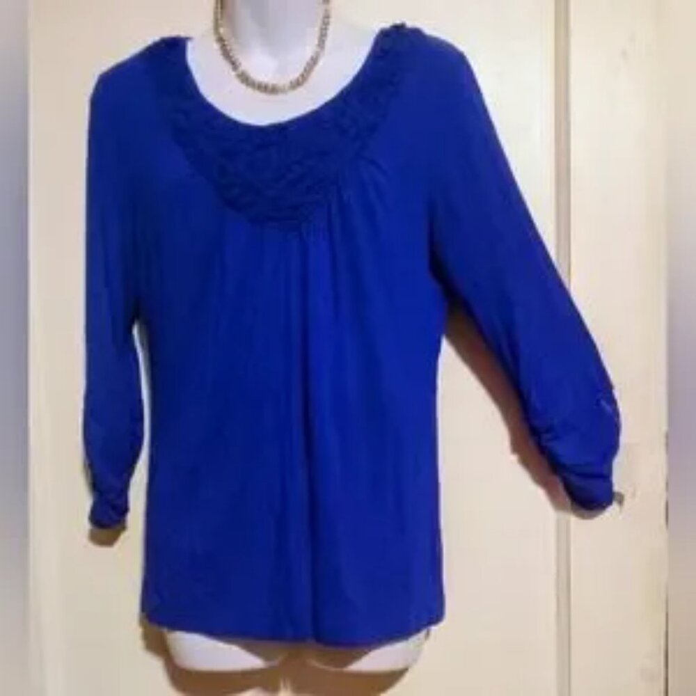 Cable & Gauge Royal Blue Blouse